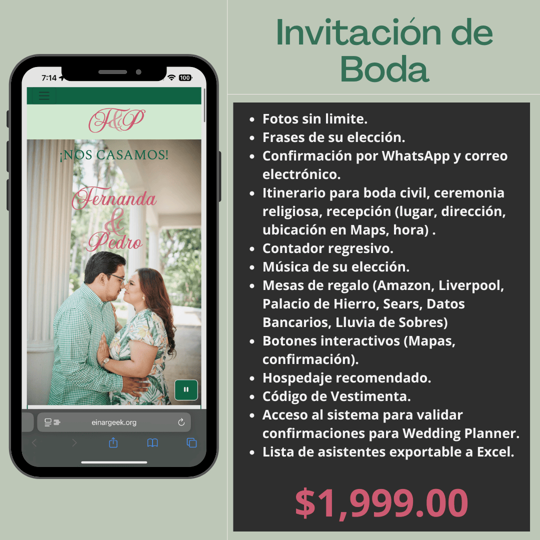 Invitación de Boda